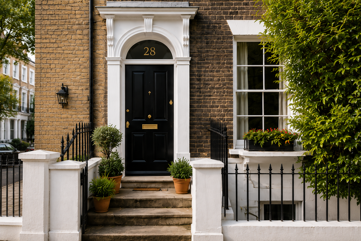 Warm residential London interior with natural light.
